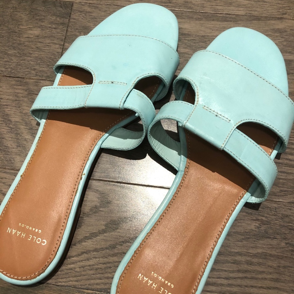 Cole haan teal sandals sz 8